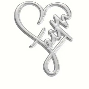 Silver Heart 'Faith' Pendant